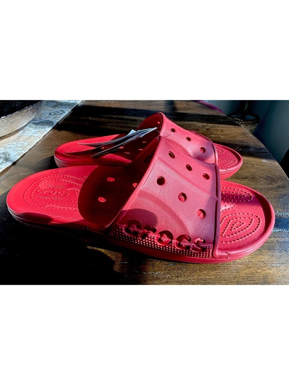 Crocs Baya II Slide Pepper Red Sandals Men’s 9 Women’s 11 NWT 208215-6EN